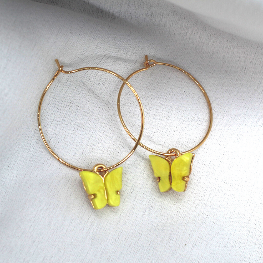 Yellow Butterfly Earring Set.