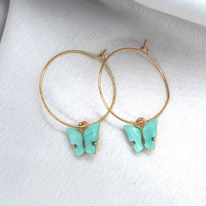 
            
                Load image into Gallery viewer, Mint Butterfly Earring Set.
            
        