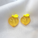 Yellow Peach Stud Earring.